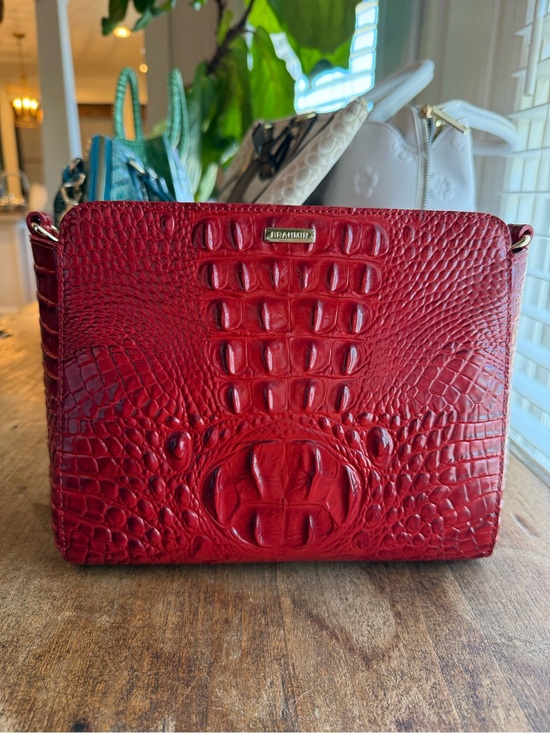 Brahmin Handbags - Brahmin Red Croc Leather Crossbody